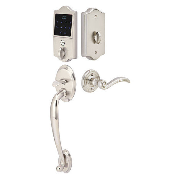 EMTEK Emtek EMTouch Classic Style Electronic Keypad Entry Set with Lever (Brushed Nickel Finish)