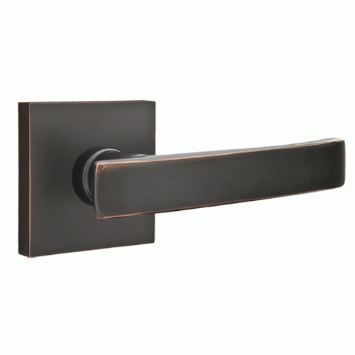 EMTEK Emtek Solid Brass Geneva Lever With Square Rosette