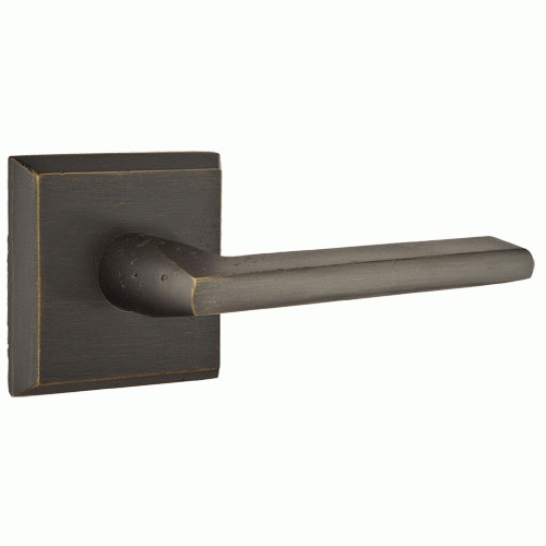 EMTEK Emtek Solid Brass Sandcast Lariat Lever With Square Rosette