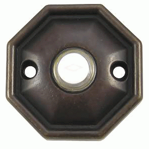 EMTEK 2 1/2 Inch Lost Wax Doorbell Button with Octagon Rosette