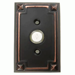 EMTEK Emtek 2451 Doorbell Button With Arts & Craft Rosette