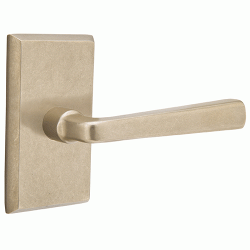 EMTEK Sandcast Cimarron Lever With Rectangular Rosette