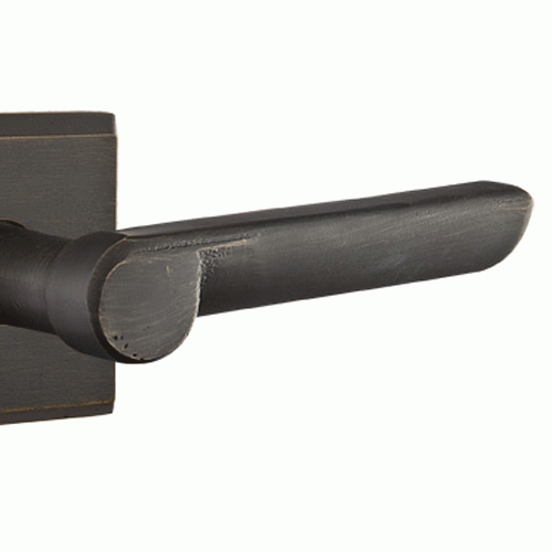 EMTEK Sandcast Aurora Lever With Square Rosette