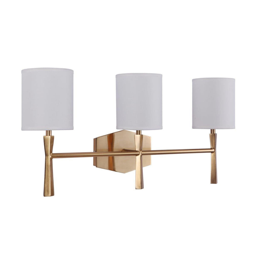 CRAFTMADE Chatham 3 Light Vanity in Satin Brass