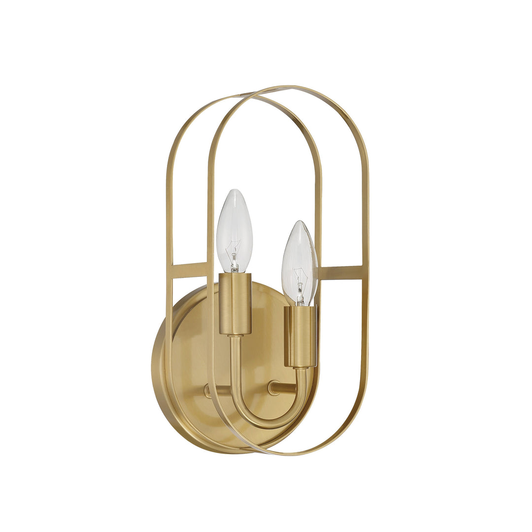 Mindful 2 Light Sconce in Satin Brass CRAFTMADE