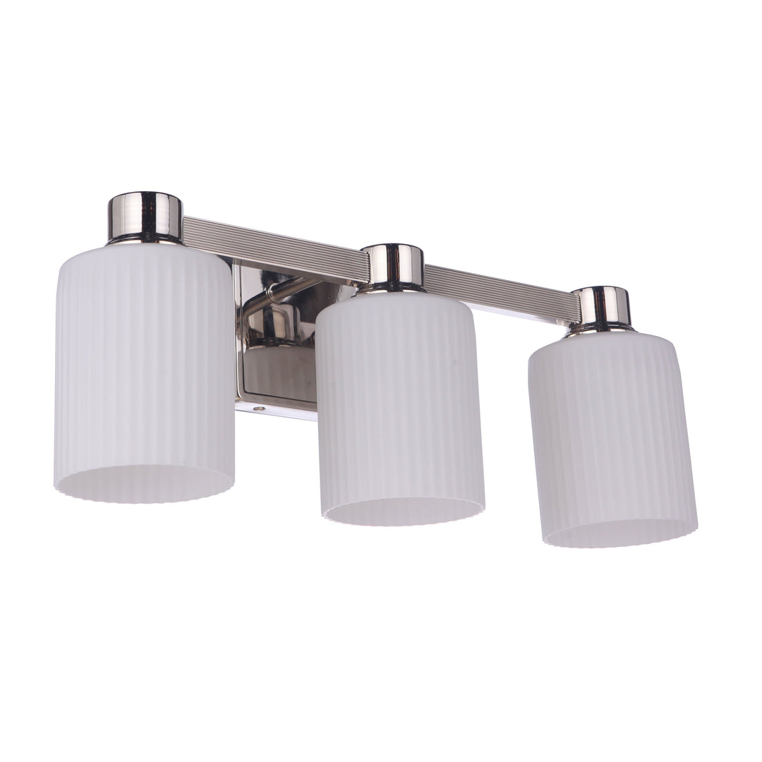 CRAFTMADE Bretton 3 Light Vanity in Polished Nickel