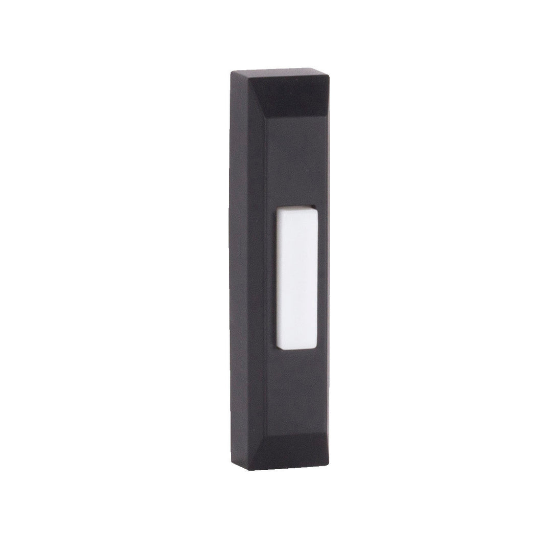 CRAFTMADE Surface Mount LED Lighted Push Button, Thin Rectangle Profile in Flat Black