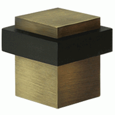 DELTANA Floor Mounted Bumper Door Stop (Antique Brass Finish)