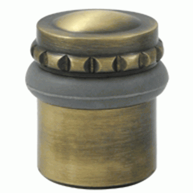 DELTANA Floor Mounted Bumper Door Stop (Antique Brass Finish)