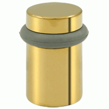 DELTANA Floor Mounted Bumper Door Stop (Polished Brass Finish)