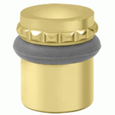 DELTANA Floor Mounted Bumper Door Stop (Polished Brass Finish)