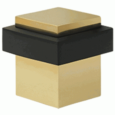 DELTANA Floor Mounted Bumper Door Stop (Unlacquered Brass Finish)