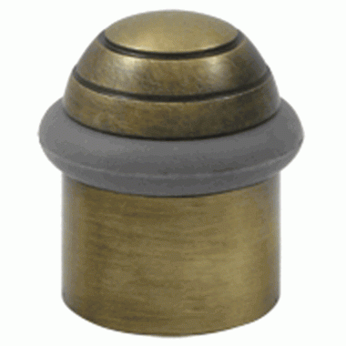 DELTANA Floor Mounted Bumper Door Stop With Dome Cap (Antique Brass Finish)