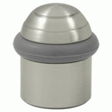 DELTANA Floor Mounted Bumper Door Stop With Dome Cap (Brushed Nickel Finish)