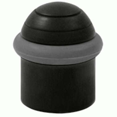 DELTANA Floor Mounted Bumper Door Stop With Dome Cap Oil Rubbed Bronze Finish