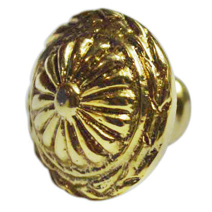 COPPER MOUNTAIN HARDWARE Georgian Rope Solid Brass Cabinet Knob (Polished Brass Finish)