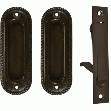 COPPER MOUNTAIN HARDWARE Georgian Single Pocket Passage Style Door Set Oil Rubbed Bronze Finish