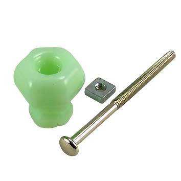 COPPER MOUNTAIN HARDWARE 1 Inch Jade or Jadeite (Milk Green) Glass Cabinet Knobs