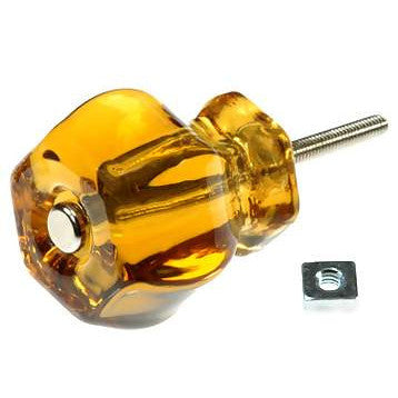 COPPER MOUNTAIN HARDWARE 1 1/2 Inch Warm Amber Glass Knobs