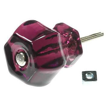 COPPER MOUNTAIN HARDWARE 1 1/2 Inch Amethyst (Purple) Glass Knobs