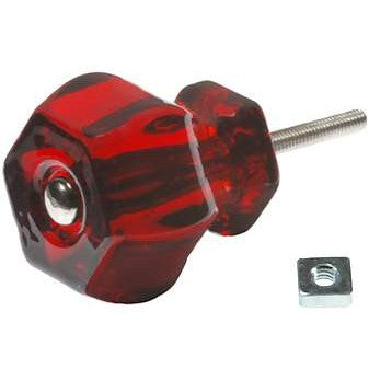 COPPER MOUNTAIN HARDWARE 1 1/2 Inch Ruby Red Glass Knobs