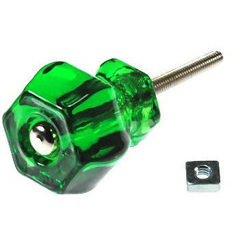 COPPER MOUNTAIN HARDWARE 1 1/4 Inch Emerald ( Dark Green) Glass Knobs