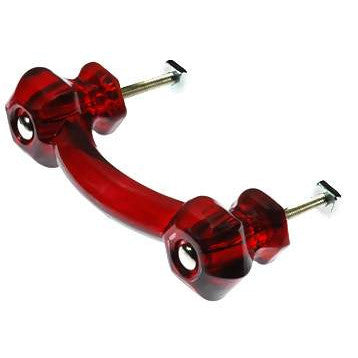 COPPER MOUNTAIN HARDWARE 4 1/4 Inch Overall (3 Inch c-c) Ruby Red Glass Kitchen Drawer Pulls