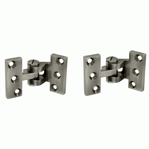 DELTANA 2 1/2 x 3 3/4 Inch Solid Brass Intermediate Pivot Hinge (Antique Nickel Finish)