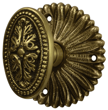 ##Antique Hardware## French Provincial Rosette Door Set with Avalon Oval Door Knobs (Several Finishes Available)