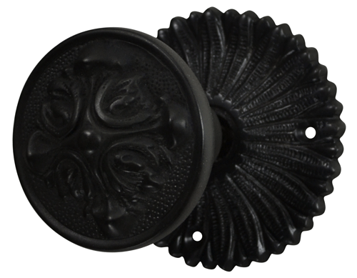 ##Antique Hardware## French Provincial Rosette Door Set with Romanesque Door Knobs (Several Finishes Available)