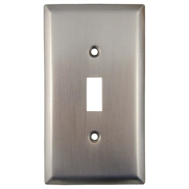 DELTANA 4 1/2 Inch Solid Brass Traditional Switch Plate (Brushed Nickel Nickel)