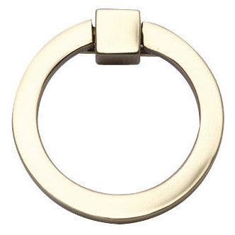 COPPER MOUNTAIN HARDWARE 3 Inch Mission Style Solid Brass Drawer Ring Pull (Polished Brass)