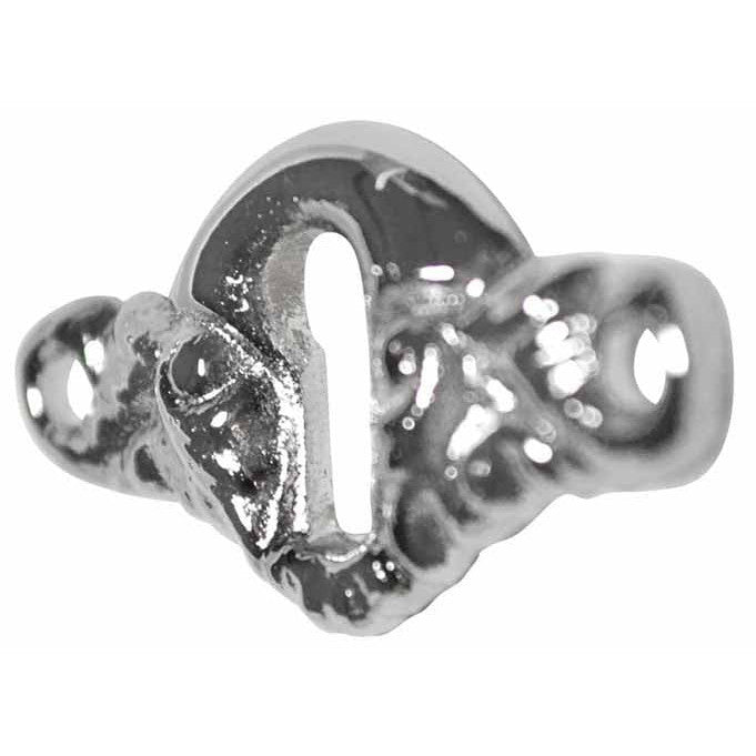 COPPER MOUNTAIN HARDWARE 2 Inch Angel Wing Escutcheon Keyhole (Polished Chrome Finish)