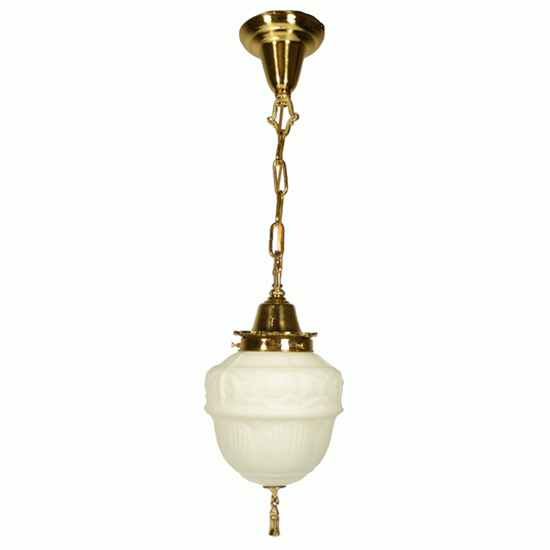 COPPER MOUNTAIN HARDWARE 27 3/4 Inch Colonial Revival Style Chain Pendant (Polished Brass Finish)