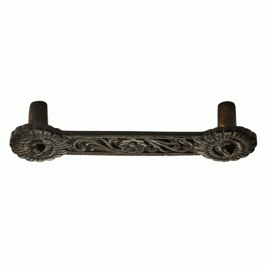 COPPER MOUNTAIN HARDWARE 4 1/4 Inch Overall (3 3/8 Inch c-c) Solid Brass Unique Circle Pull Handle (Oil Rubbed Bronze Finish)