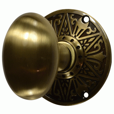 COPPER MOUNTAIN HARDWARE Lancaster Solid Brass Door Set With Egg Style Knob