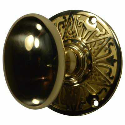 COPPER MOUNTAIN HARDWARE Lancaster Solid Brass Door Set With Egg Style Knob