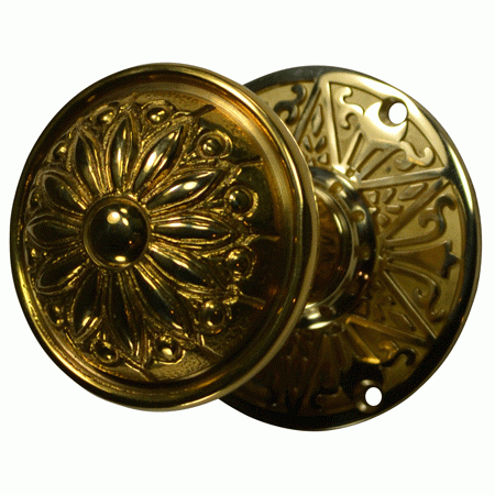 COPPER MOUNTAIN HARDWARE Eastlake Solid Brass Door Set With Provincial Style Knob