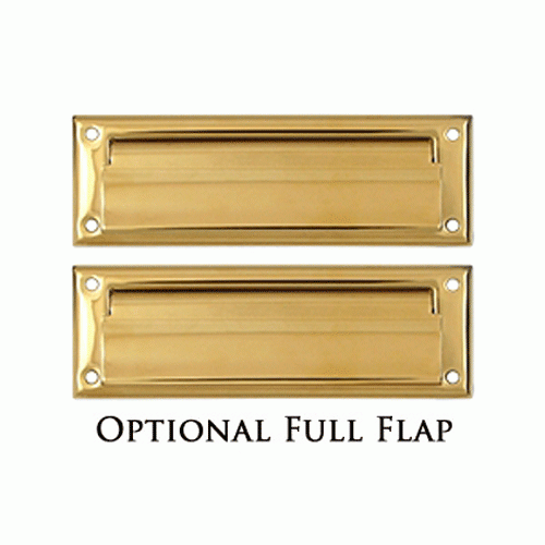 DELTANA 8 7/8 Inch Brass Mail & Letter Flap Slot (Lifetime Polished Brass Finish)