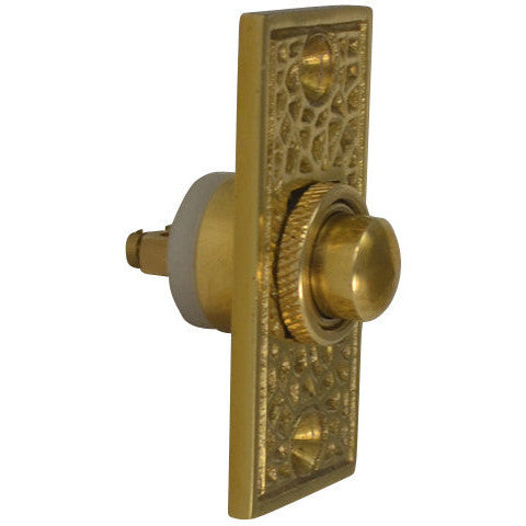 COPPER MOUNTAIN HARDWARE Craftsman Style Door Bell In Solid Brass (Polished Brass Finish)