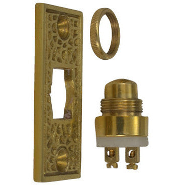 COPPER MOUNTAIN HARDWARE Craftsman Style Door Bell In Solid Brass (Polished Brass Finish)