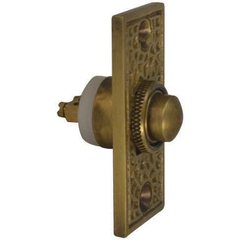 COPPER MOUNTAIN HARDWARE Craftsman Style Doorbell Button In Solid Brass (Antique Brass Finish)