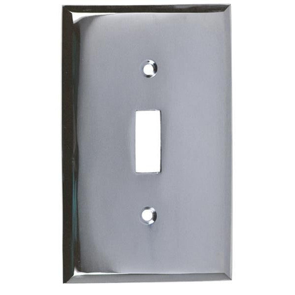 DELTANA 4 1/2 Inch Solid Brass Traditional Switch Plate (Polished Chrome)