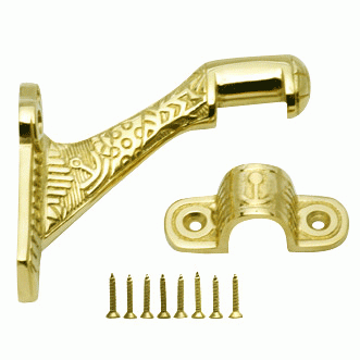 COPPER MOUNTAIN HARDWARE 3 1/2 Inch Solid Brass Lost Cast Wax Windsor Stair Rail Bracket