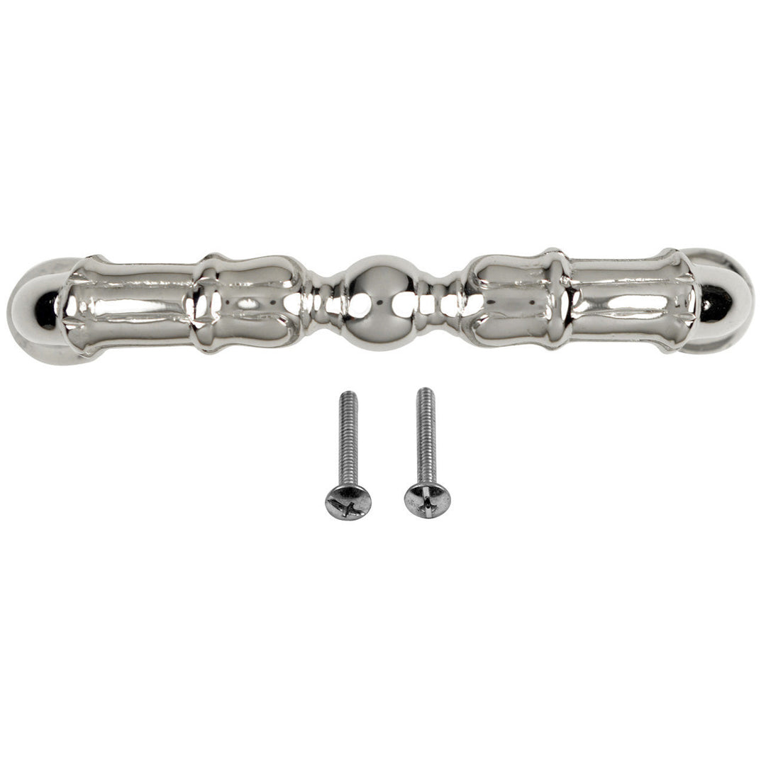 5 Inch Overall (4 1/3 Inch c-c)  Solid Brass Victorian Style Pull