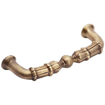 COPPER MOUNTAIN HARDWARE 5 Inch Overall (4 1/3 Inch c.c.) Solid Brass Victorian Style Pull (Antique Brass Finish)