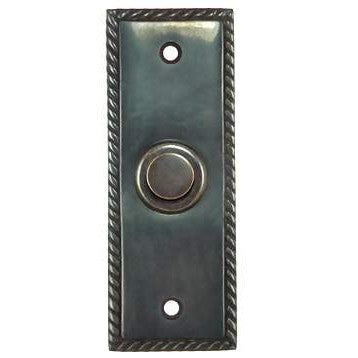 DELTANA 3 1/3 Inch Solid Brass Doorbell Button (Oil Rubbed Bronze Finish)