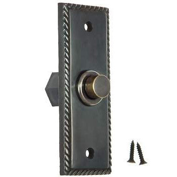 DELTANA 3 1/3 Inch Solid Brass Doorbell Button (Oil Rubbed Bronze Finish)