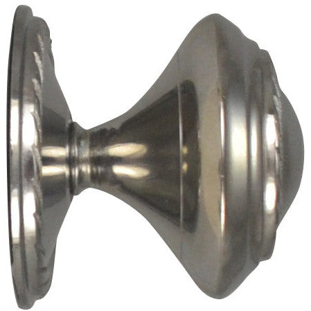 COPPER MOUNTAIN HARDWARE 1 1/2 Inch Brass Round Knob with Georgian Roped Border (Polished Chrome Finish)