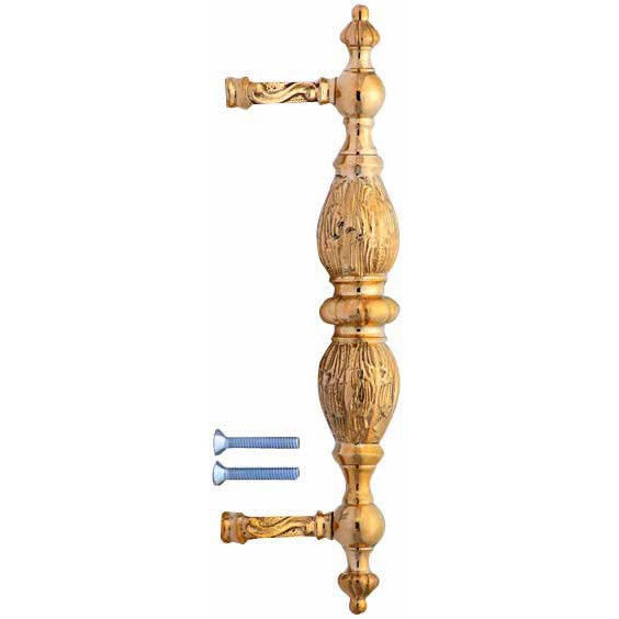 COPPER MOUNTAIN HARDWARE 10 Inch Solid Brass Large Victorian Pull (Polished Brass Finish)